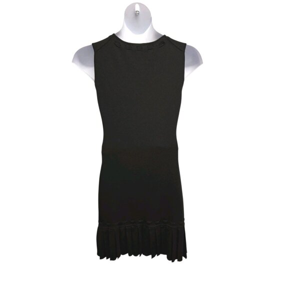 BCBG MaxAzria 2 Piece Shift Ponte Knit Dress Cardigan Set Womens Large Black - Picture 5 of 11